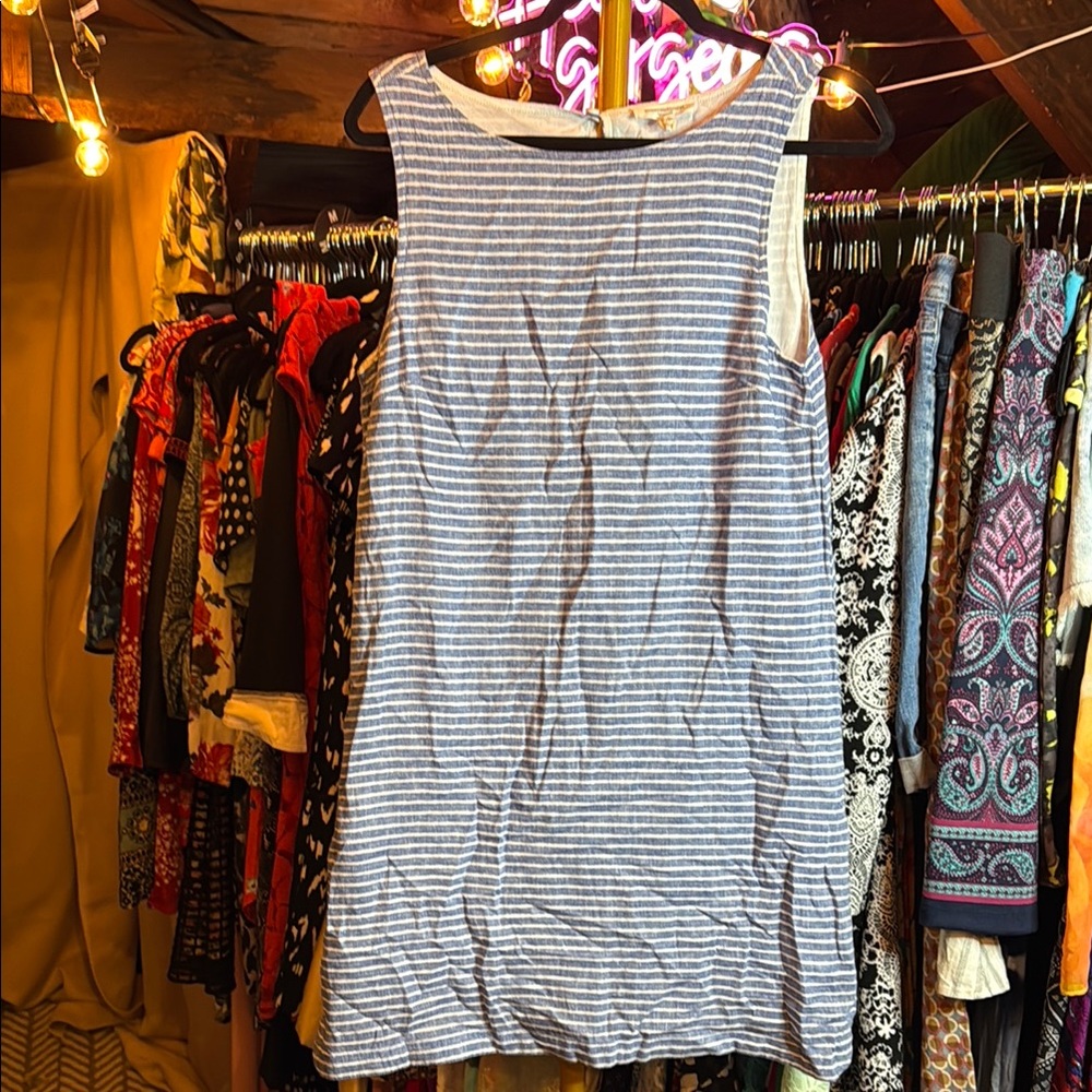 Beachlunchlounge Black and White Striped Sheath Dress